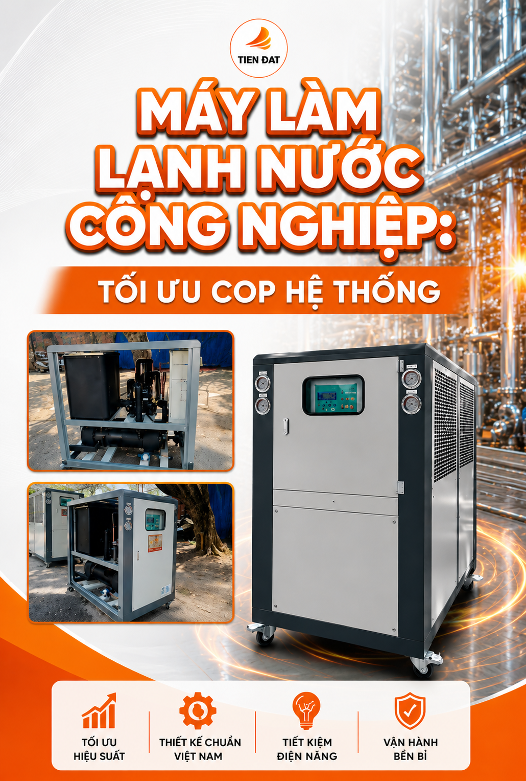 Chiller làm mát nước Tongfei giúp tối ưu hiệu quả sản xuất