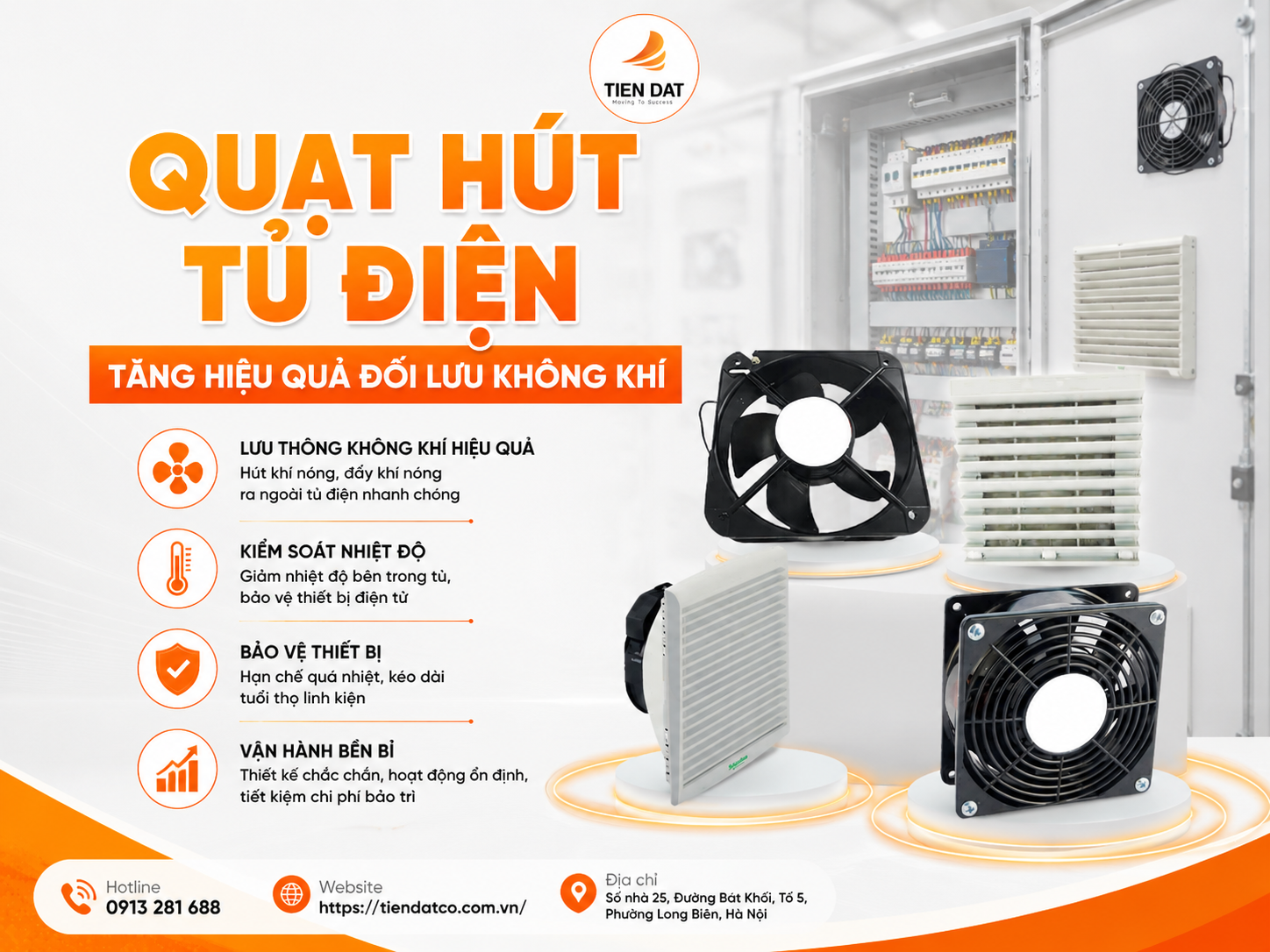Quạt Hút Tủ Điện: Tăng Hiệu Quả Đối Lưu Không Khí