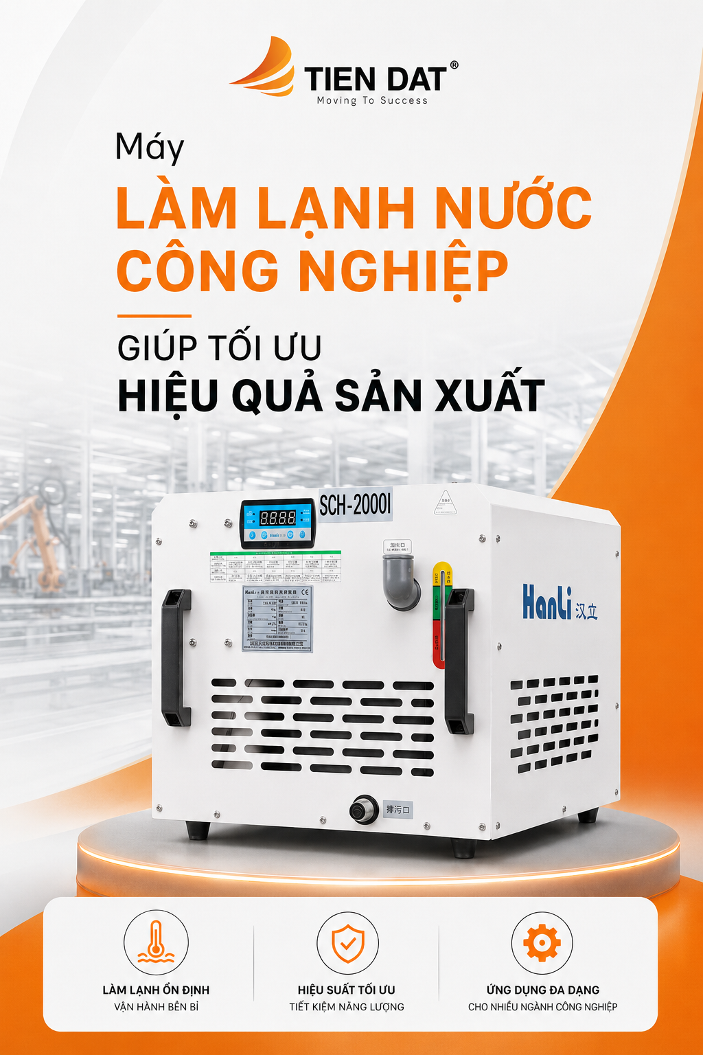 Máy làm lạnh nước công nghiệp giúp tối ưu hiệu quả sản xuất laser