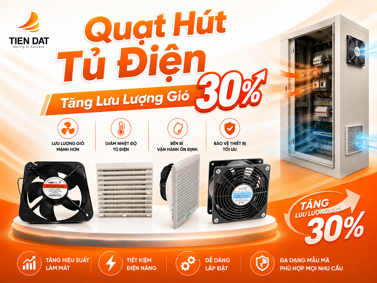 quạt hút tủ điện Tiến Đạt Corp