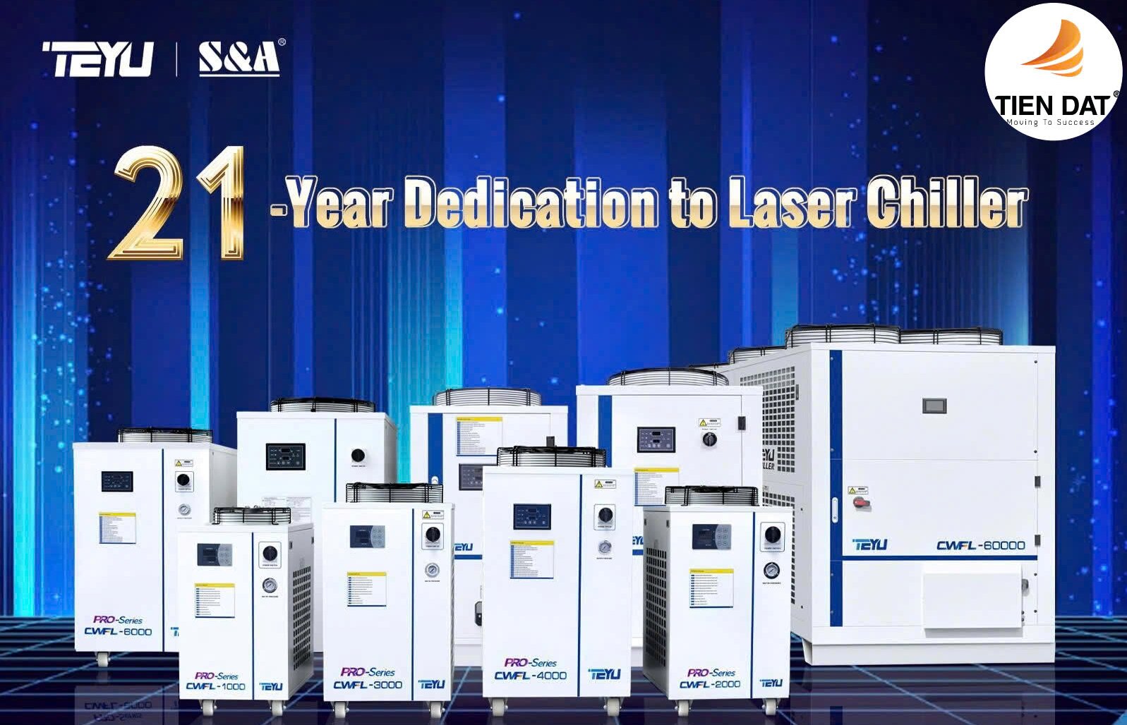 Chiller làm mát nước S&A/TEYU với hơn 20 năm kinh nghiệm làm lạnh laser